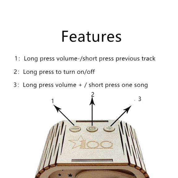 BT813X Solid Wood Ambient Light Wireless Bluetooth Speaker Home Night Light Wood Carving Pattern Audio(Wood Color)