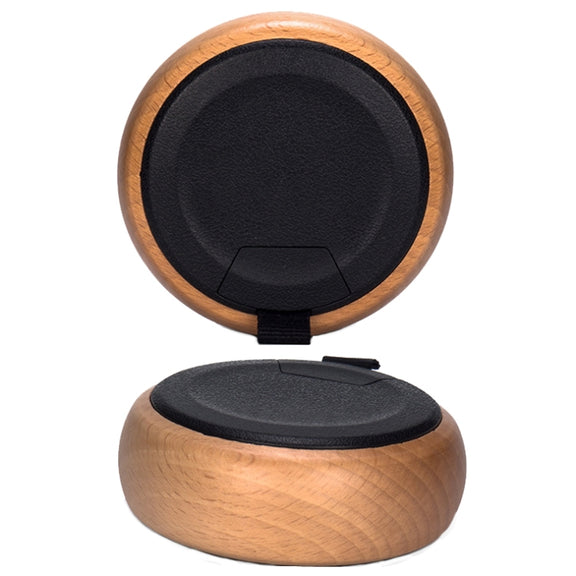 BT810 Small Outdoor Portable Wooden Bluetooth Speaker Support TF Card & 3.5mm AUX(Black)