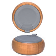 BT810 Small Outdoor Portable Wooden Bluetooth Speaker Support TF Card & 3.5mm AUX(Silver Gray)