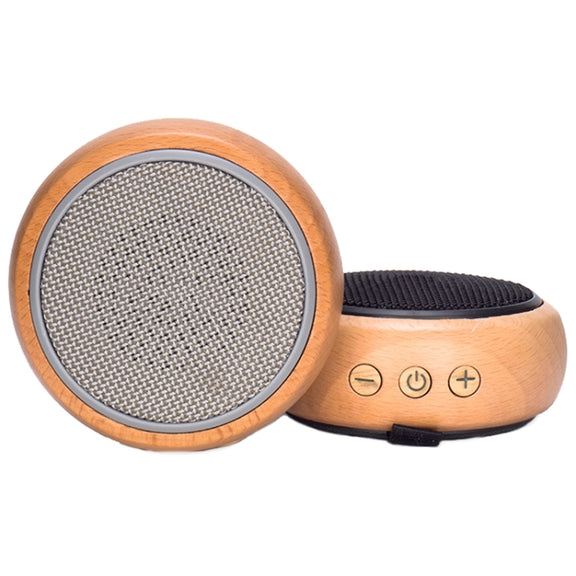 BT810 Small Outdoor Portable Wooden Bluetooth Speaker Support TF Card & 3.5mm AUX(Black)