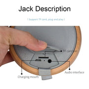 BT810 Small Outdoor Portable Wooden Bluetooth Speaker Support TF Card & 3.5mm AUX(Black)