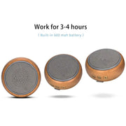 BT810 Small Outdoor Portable Wooden Bluetooth Speaker Support TF Card & 3.5mm AUX(Black)
