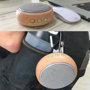 BT810 Small Outdoor Portable Wooden Bluetooth Speaker Support TF Card & 3.5mm AUX(Black)