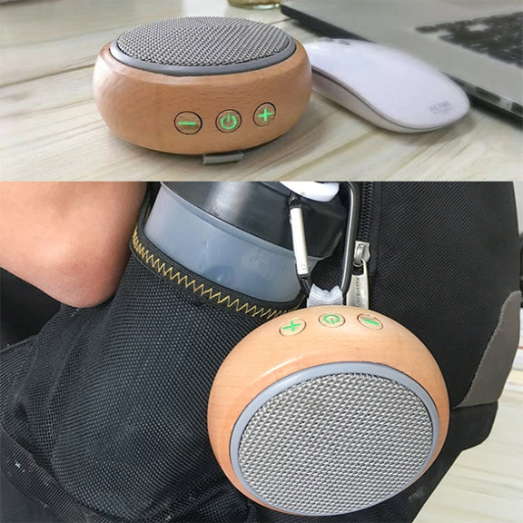 BT810 Small Outdoor Portable Wooden Bluetooth Speaker Support TF Card & 3.5mm AUX(Black)