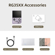ANBERNIC RG35XX 3.5-inch Retro Handheld Game Console Open Source Game Player  64G+128G 13000+ Games(Purple)