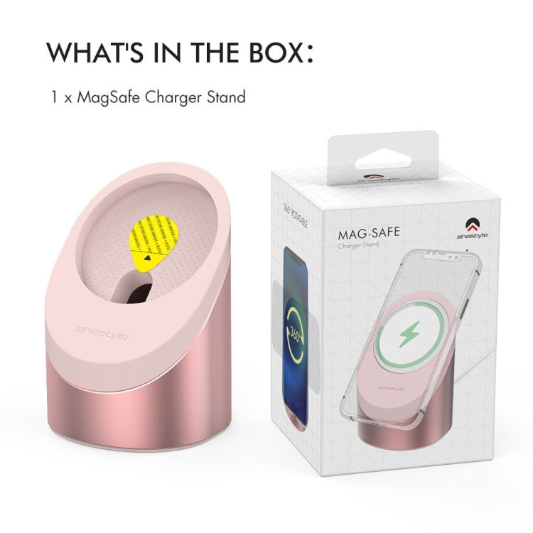 For iPhone12/13/14 Series AhaStyle PT134 Magnetic Charging Stand(Pink)