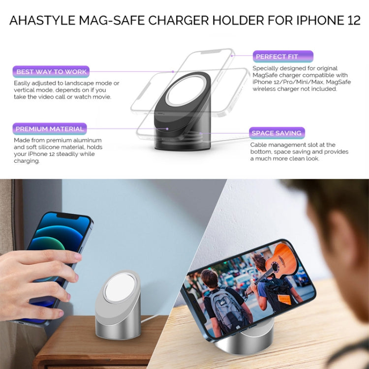 For iPhone12/13/14 Series AhaStyle PT134 Magnetic Charging Stand(Pink)