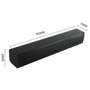 BT809S Desktop Long Gaming Bluetooth Speaker Computer USB Plug-in Intelligent Ambient Light Audio(Black)
