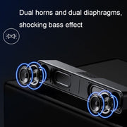 E-3562 Desktop Long Strip Multifunctional RGB Colorful Light Bluetooth Wireless Speaker(Black)