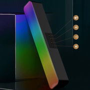 E-3562 Desktop Long Strip Multifunctional RGB Colorful Light Bluetooth Wireless Speaker(Black)