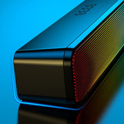 E-3562 Desktop Long Strip Multifunctional RGB Colorful Light Bluetooth Wireless Speaker(Black)