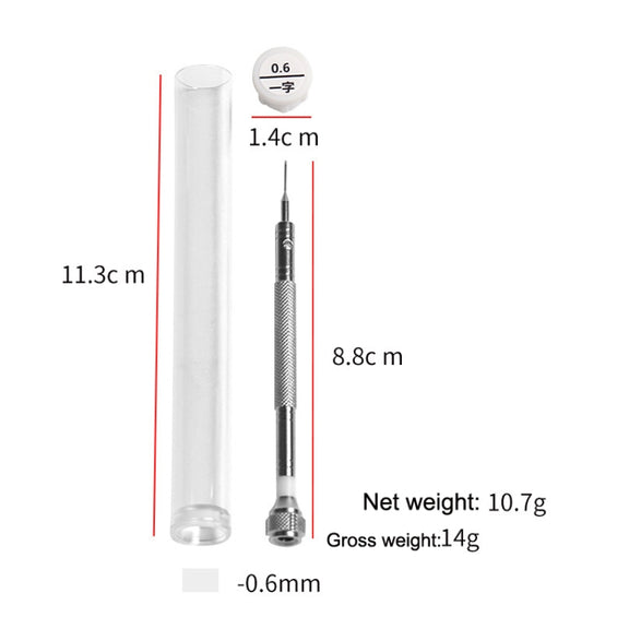 LSD5120 Repair Watch Glasses Stainless Steel Screwdriver Precision Watch Screwdriver Tool 1.2 Phillips (Red)