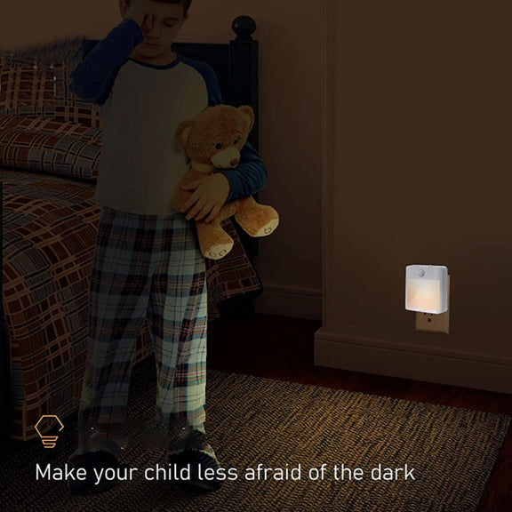 NL2101 Motion Sensor LED Night Light AC Plug Dimming Sleep Lights,Spec: Warm White EU Plug