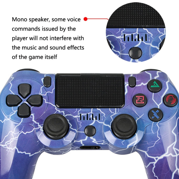 For PS4 Wireless Bluetooth Game Controller With Light Strip Dual Vibration Game Handle(Star Red)