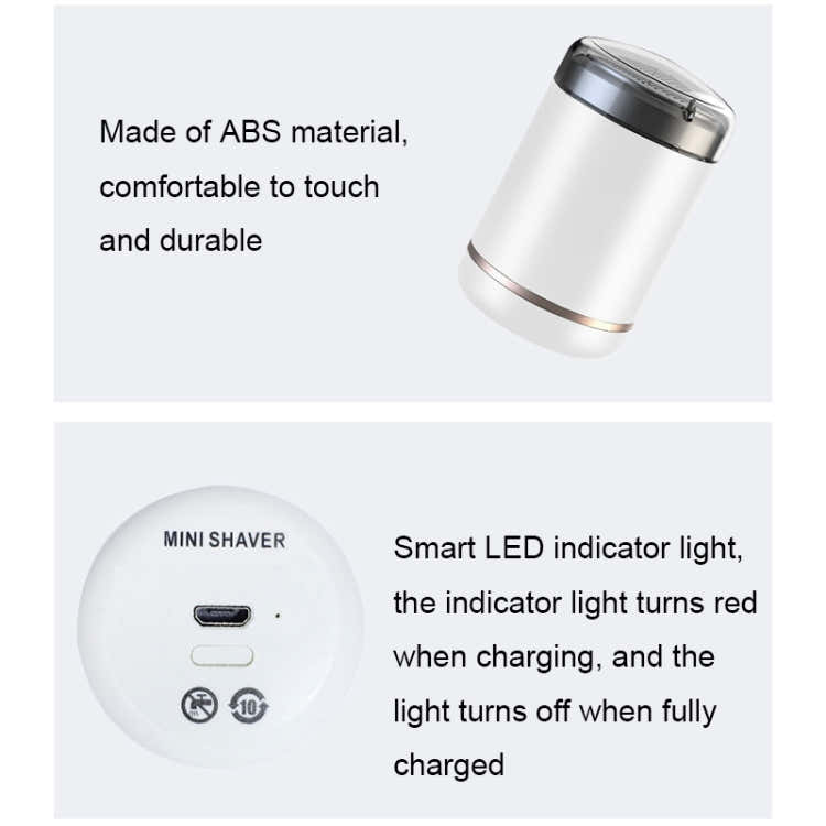 SH-588 USB Charging Electric Mini Shaver Portable Car Travel Shaver(Gray Black)