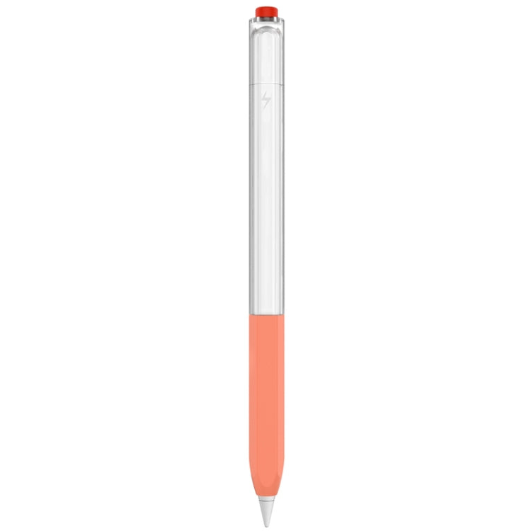 For Apple Pencil 2 AhaStyle PT-LC05 Jelly Style Translucent Silicone Protective Pen Case(Orange)