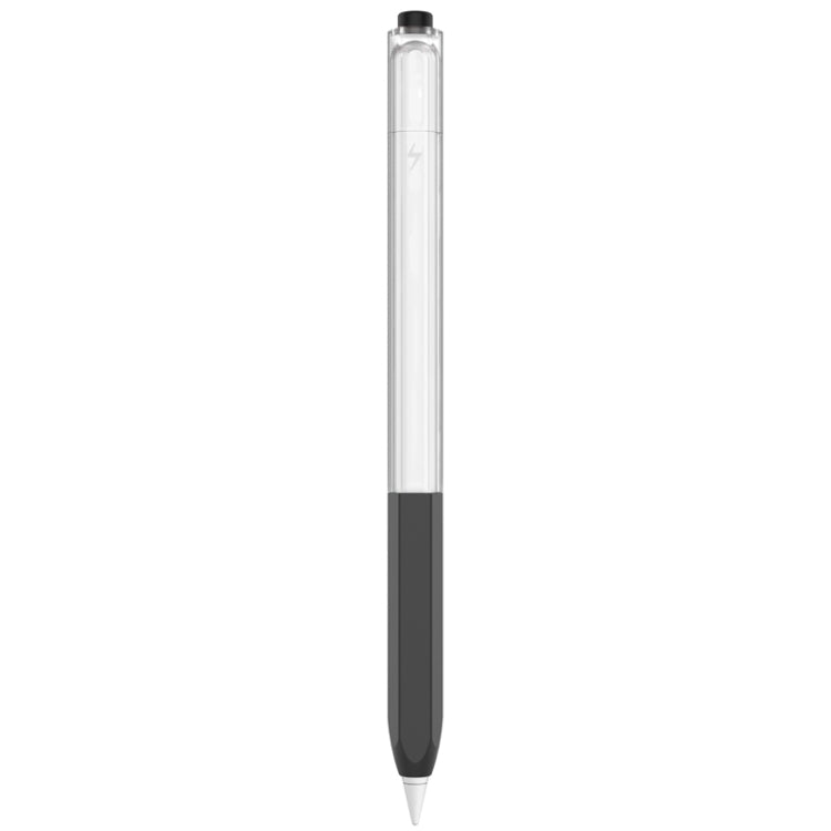For Apple Pencil 2 AhaStyle PT-LC05 Jelly Style Translucent Silicone Protective Pen Case(Black)