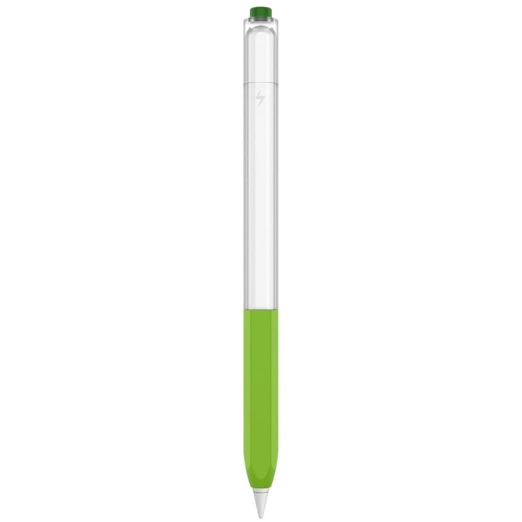 For Apple Pencil 2 AhaStyle PT-LC05 Jelly Style Translucent Silicone Protective Pen Case(Matcha Color)