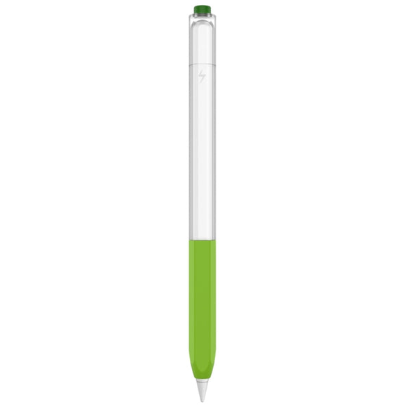 For Apple Pencil 2 AhaStyle PT-LC05 Jelly Style Translucent Silicone Protective Pen Case(Matcha Color)