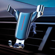 Air Outlet Triangular Gravity Sensor Car Mobile Phone Holder, Color: Black One Word Clip