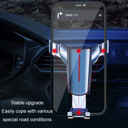 Air Outlet Triangular Gravity Sensor Car Mobile Phone Holder, Color: Black One Word Clip
