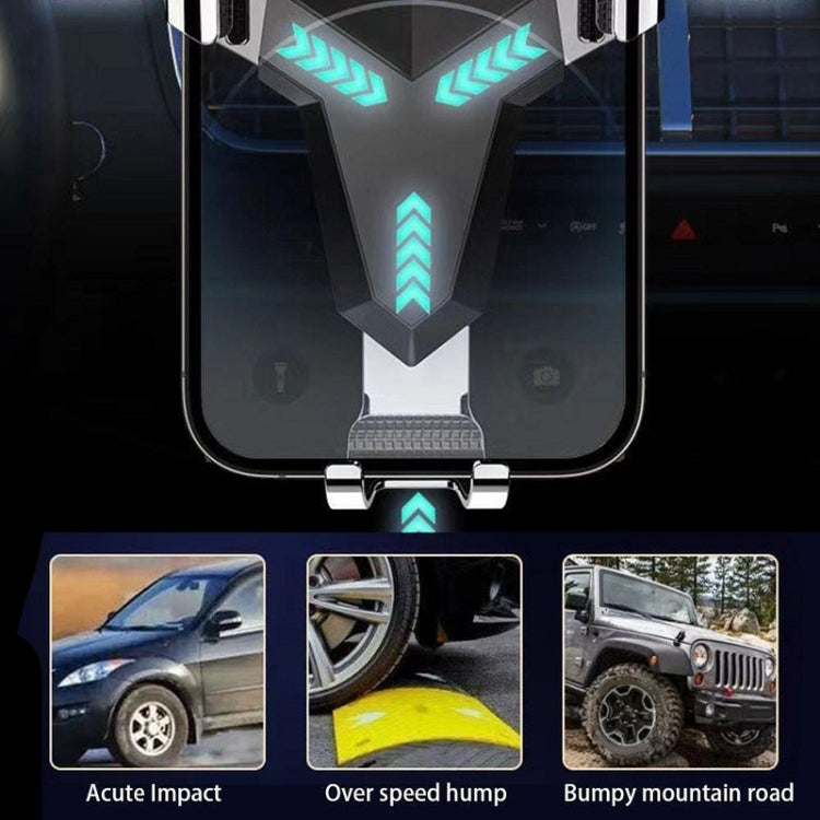 Gravity Navigation Car Air Outlet Triangular Mobile Phone Holder(Golden)