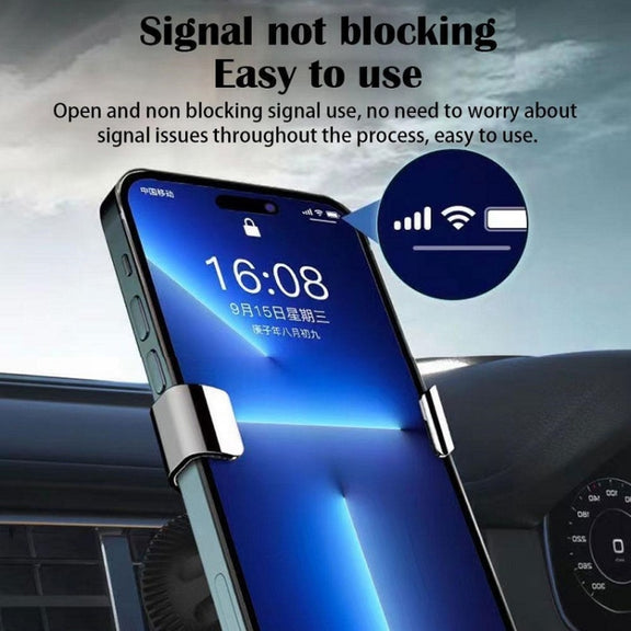 Gravity Navigation Car Air Outlet Triangular Mobile Phone Holder(Silver)