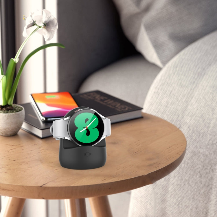AhaStyle PT181 Watch Silicone Charging Stand For Galaxy Watch 3 / 4 / Active / Active 2(Black)