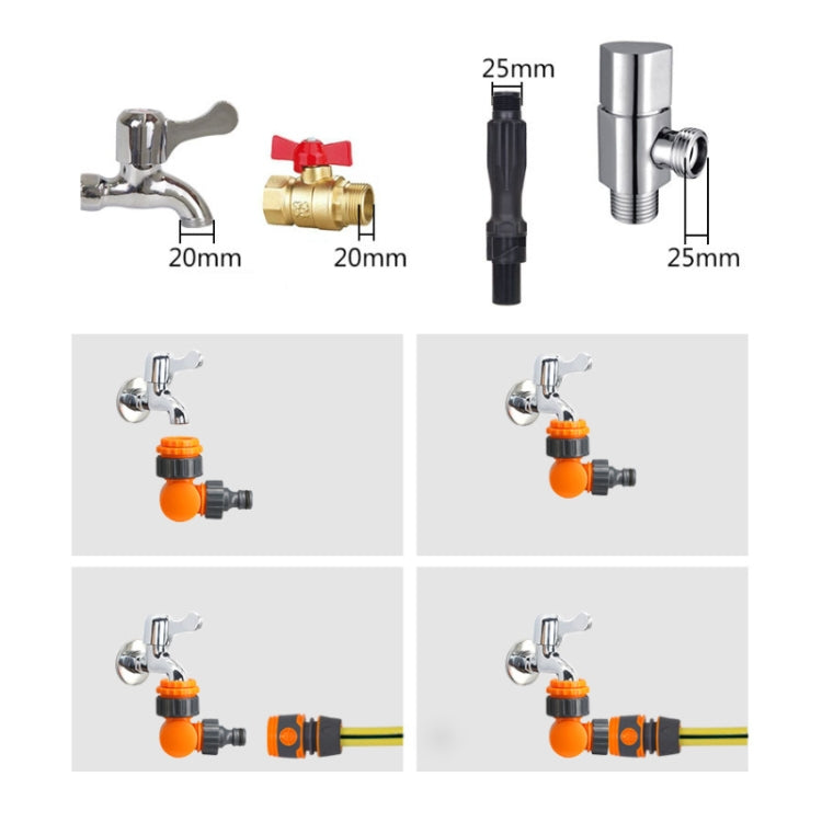 Washing Machine Faucet Connector 180 Degree Swivel Adapter, Specification: Adapter+6 Points Water Connection