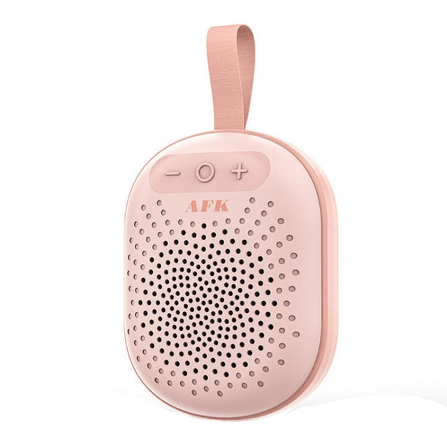 AFK BT-513 TWS Mini Portable RGB Light Bluetooth Speaker 3D Sound Effect Water-resistant Bluetooth Audio(Pink)