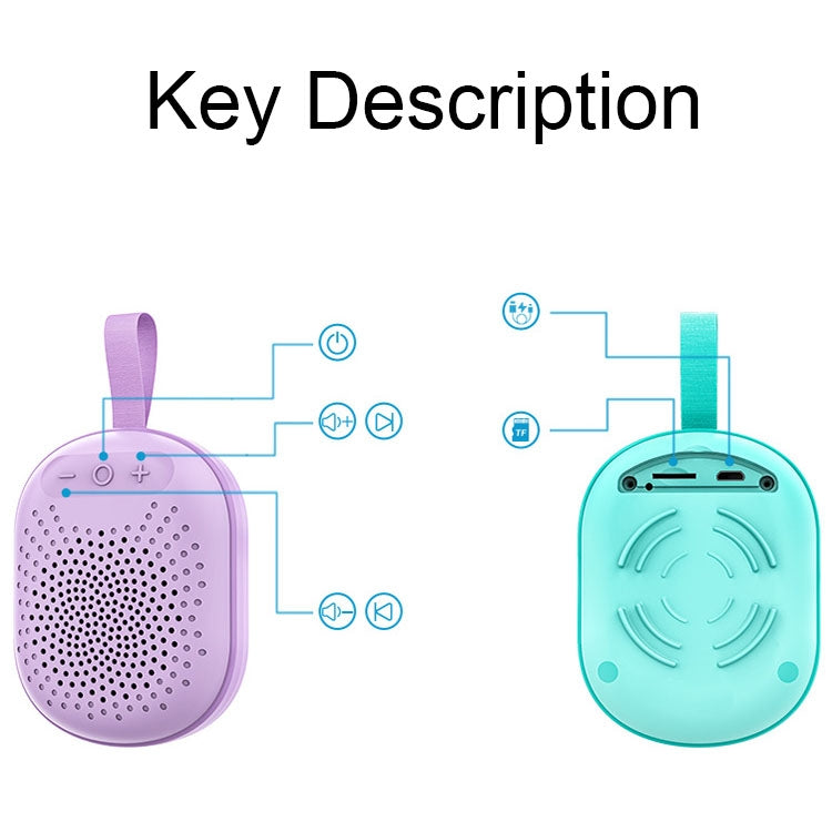 AFK BT-513 TWS Mini Portable RGB Light Bluetooth Speaker 3D Sound Effect Water-resistant Bluetooth Audio(Light Blue)
