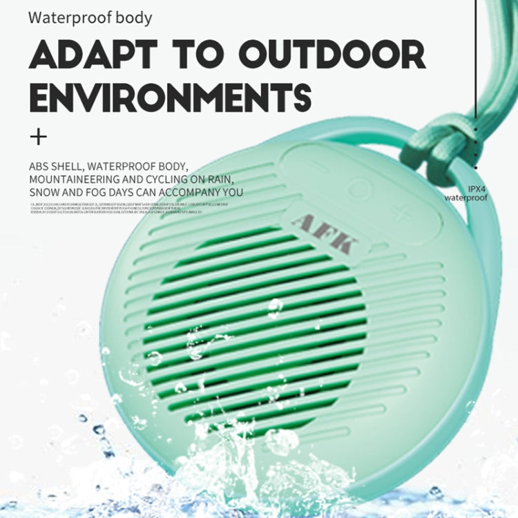 AFK BT-515 TWS Mini 3D Sound Effect Bluetooth Speaker Portable Water-resistant RGB Light Audio(Lake Blue)