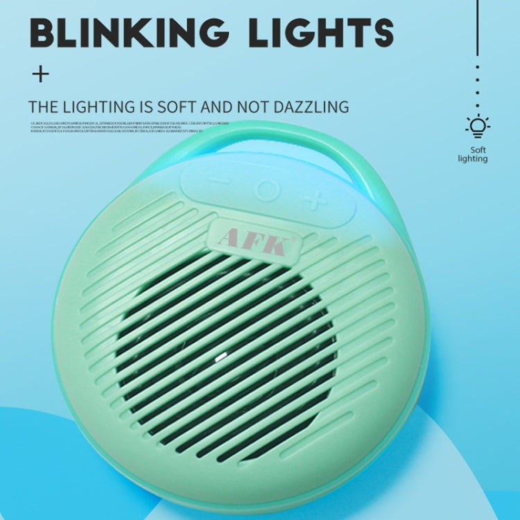 AFK BT-515 TWS Mini 3D Sound Effect Bluetooth Speaker Portable Water-resistant RGB Light Audio(Lake Blue)