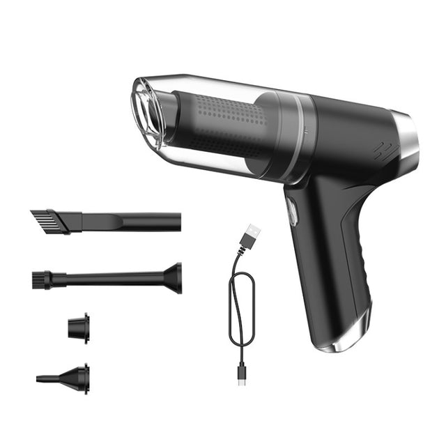 SUITU ST-6671 Wireless Car Vacuum Cleaner Small Handheld Blowing and Suction Dual Use, Style: Basic Model Black