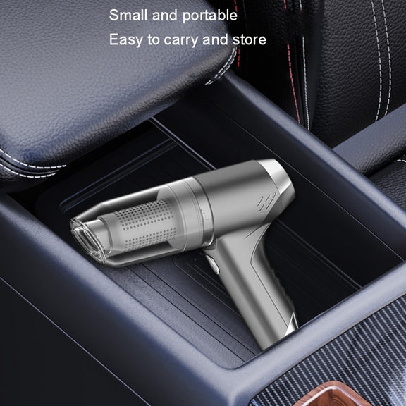 SUITU ST-6671 Wireless Car Vacuum Cleaner Small Handheld Blowing and Suction Dual Use, Style: Basic Model Black+Floor Brush