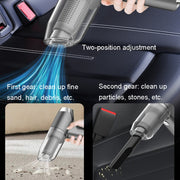 SUITU ST-6671 Wireless Car Vacuum Cleaner Small Handheld Blowing and Suction Dual Use, Style: Brushless Silver Gray