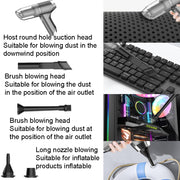 SUITU ST-6671 Wireless Car Vacuum Cleaner Small Handheld Blowing and Suction Dual Use, Style: Basic Model Black+Floor Brush
