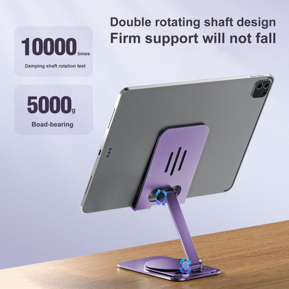 Desktop 360-degree Rotating Foldable Mobile Phone Holder, Color: Carbon Steel Black