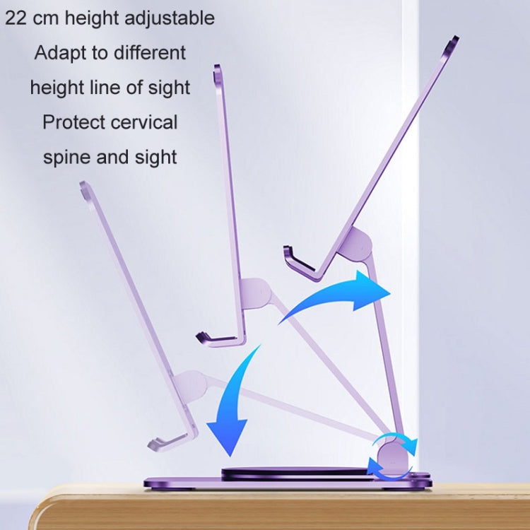 Desktop 360-degree Rotating Foldable Mobile Phone Holder, Color: Metal Purple