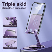 Desktop 360-degree Rotating Foldable Mobile Phone Holder, Color: Metal Purple