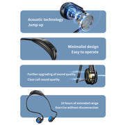 M2 Bone Conduction Earphones Running Stereo To Ear Bluetooth Earphones(Black + Orange)