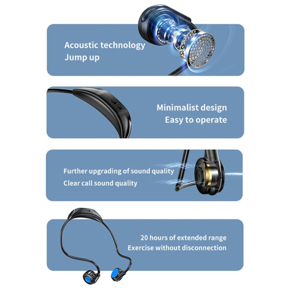 M2 Bone Conduction Earphones Running Stereo To Ear Bluetooth Earphones(Black + Orange)