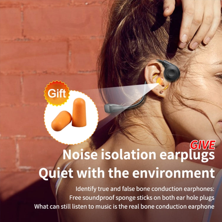 M2 Bone Conduction Earphones Running Stereo To Ear Bluetooth Earphones(Black + Orange)