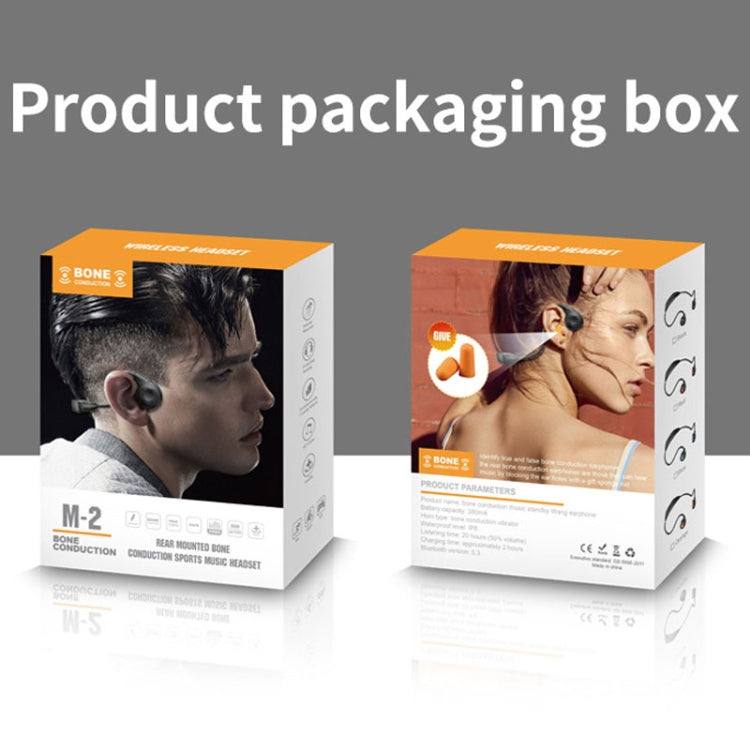M2 Bone Conduction Earphones Running Stereo To Ear Bluetooth Earphones(Black)