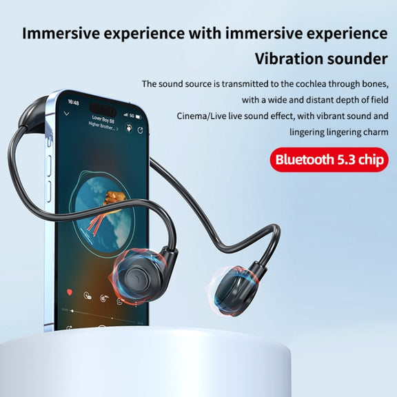 M2 Bone Conduction Earphones Running Stereo To Ear Bluetooth Earphones(Black + Orange)