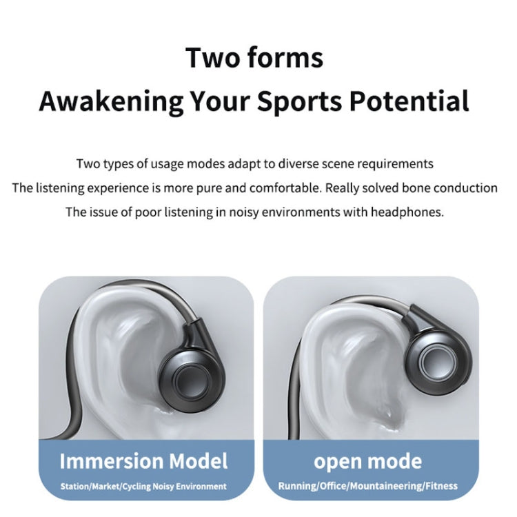 M2 Bone Conduction Earphones Running Stereo To Ear Bluetooth Earphones(Black + Orange)