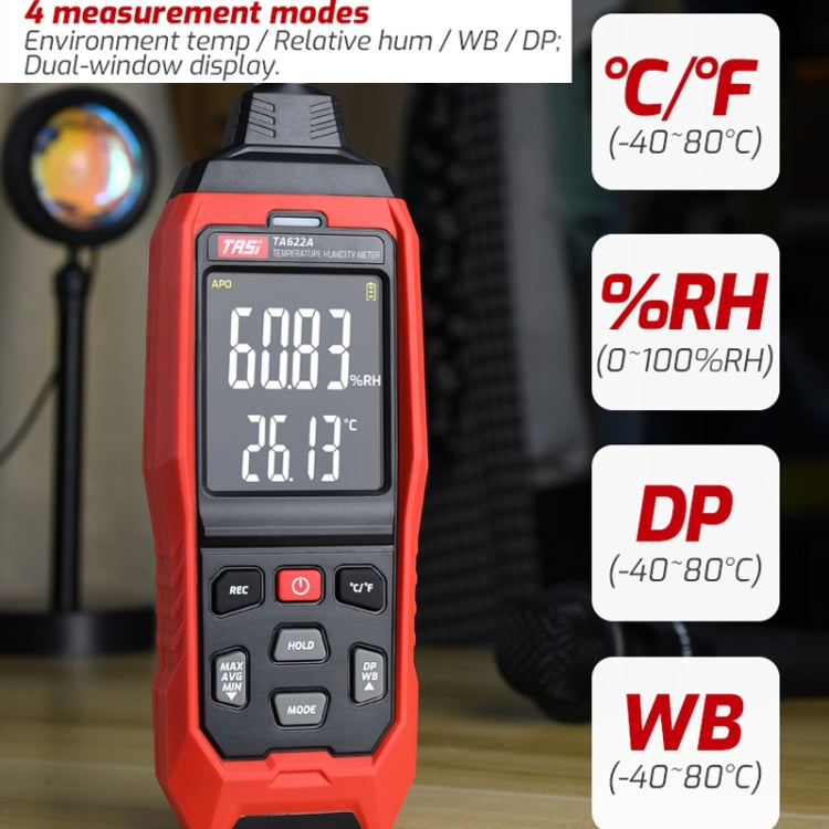 TASI TA622B USB Computer Connection Temperature Humidity Meter Digital Dew Point Thermometer