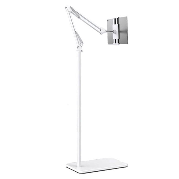 155cm Mobile Phone Tablet Live Broadcast Bedside Lifting Bracket Cantilever Floor Stand (White)