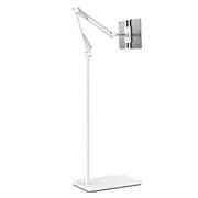 155cm Mobile Phone Tablet Live Broadcast Bedside Lifting Bracket Cantilever Floor Stand (White)
