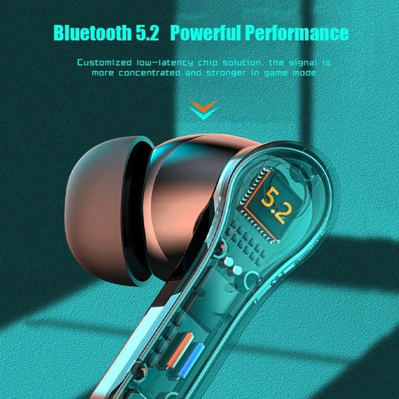 N35 TWS Colorful Light In-Ear Low Latency Wireless Bluetooth Game Earphones, Style: Digital Display